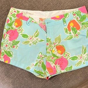 Lilly Pulitzer Women's Tropical Floral Shorts - Aqua and Pink